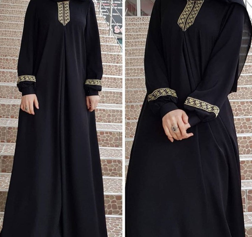 Women Print Abaya Jilbab Muslim Maxi Dress
